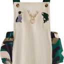 Newborn Baby Boy Hunting Clothes Animal Embroidery Romper Sleeveless Square Neck Overall Infant Summer Outfit (12-18 Months, Camouflage)