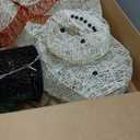 Pre-Lit Metal Snowman with Top Hat Christmas Decoration with Bright LED Lights, Outdoor Holiday Lawn Decoration, White with Red Scarf