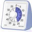 Secura 60-Minute Visual Timer, Classroom Timer, Countdown Timer for Kids and Adults, Time Management Tool for Teaching (Purple & Purple)