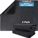 Drymate Washable Pee Pads for Dogs (2-Pack), Waterproof, Absorbent, Non-Slip, Reusable Pet Training Potty Puppy Mats, Housebreaking, Incontinence Bed Pads, Crate/Kennel (USA Made) (29" x 36" (2-Pack), Charcoal)