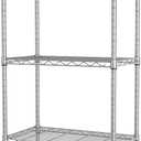 SINGAYE 3 Shelves Storage Wire Shelving Unit Adjustable for Laundry Bathroom Kitchen Office Pantry Room Organizers Closet Metal Garage 11.5" D x 21.5" W x 23" H Silver (3-Silver 11.5D*21.5W*22.5H)