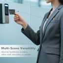 Retractable Keychain with Badge Holder Clip - 2-Pack All-Metal Casing with 27.5" Durable Fiber Cord, Round Glossy Black - Retractable Keychain and Badge Holder Clip