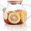 CnGlass Glass Teapot Stovetop Safe,20.3 oz Clear Tea pot with Removable Filter Spout,Loose Leaf and Blooming Tea Maker (20.3oz/600ml)