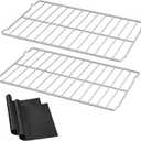 UPGRADE W10256908 Range Oven Rack Compatible with Whirlpool Stove Parts Amana Maytag Kenmore Kitchenaid Oven Racks WPW10256908 Oven Wire Racks Baking Rack 24" x 15.75" 304 Stainless Steel Shelves 2Pcs