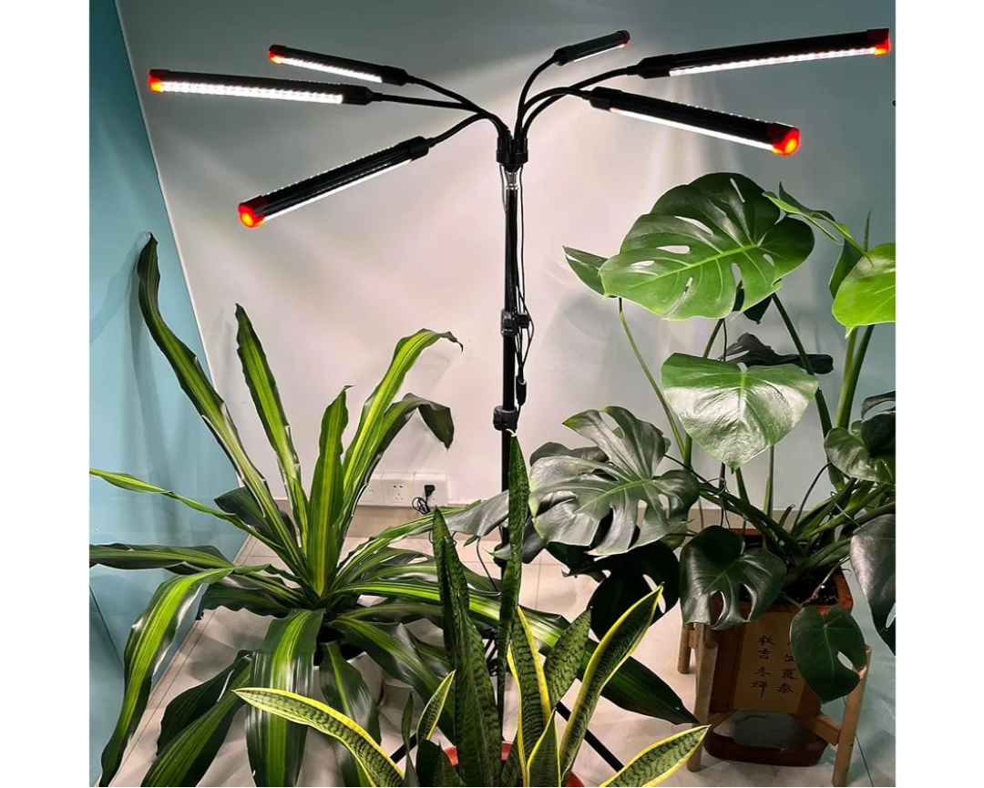 54 Watt Grow Lights for Indoor Plants with Stand, Standing Tall Plant Light with 4,8,12 Hr Timer, Full Spectrum Bonsai Tree Grow Light, 24"-64" Adjustable Tripod Stand Plant Growing Lamps