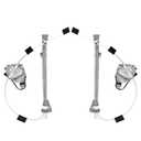 Rear Set Power Window Regulator with Motor Assembly Compatible for Jeep Liberty KJ 2002-2006 Left Right Replace 748-569 748-568 Driver and Passenger Ball Stud Style Only