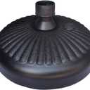 BESPORTBLE Round Plastic Water Fillable Umbrella Base for Outdoor Sunshade Leakproof Parasol Stand Sturdy Black Design for Patio and Beach Use Durable