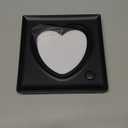 KWANWA Recordable Picture Frame  20-Second Voice Recording, 3.9x3.9 Heart Shape Photo Frame, Personalized Keepsake for Loved Ones, Memorial, Long Distance, Birthday, Christmas, Mother's Day, Wedding  Tabletop Display for Home Office Desk (Black)