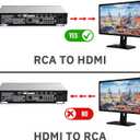 BD&M RCA to HDMI Converter, AV to HDMI Adapter 1080P Composite CVBS Video Audio Kit Compatible with N64 Wii PS2 Xbox VHS VCR Camera DVD, Support PAL/NTSC with USB Power Cable