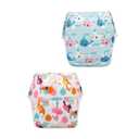 Babygoal Baby & Toddler Girl and Boy Swim Diapers, Reusable Adjustable Washable One Size Fits 6M-3T Gifts and Swimming Lessons 2 Pack 3ZSD08 Rabbit & Whale