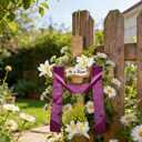 2 x Easter Wreaths for Front Door - He is Risen Wooden Cross Wreath with Hanging Flowers Christian Hanging Signs Decor for Lent Holy Week Spring Home Farmhouse Porch Church Wall