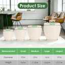 19/16/13/10 Inch Extra Large Planters for Indoor Outdoor Plants & Drainage