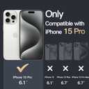 JETech Case for iPhone 15 Pro 6.1-Inch, Non-Yellowing Shockproof Phone Bumper Cover, Anti-Scratch Clear Back (Clear)