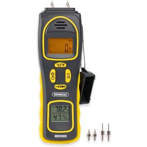 General Tools MMH800 Pin/Pinless Moisture Meter w/Temp and Humidity