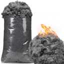 Berlune 1.1 lb Grey Black Polyfill Stuffing Heat Polyester Fiber Fill High Resilience Stuffing for Stuffed Animals, Pillows, DIY Crafts, Crochet