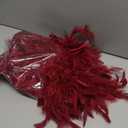 THARAHT Wine Red Chandelle Turkey Feather Boa 2 Yards 100g for DIY Craft Home Dancing Wedding Mardi Gras Party Halloween Costume Decoration Feather Boa