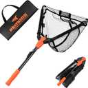 KastKing Pontus Fishing Net, Foldable & Lightweight Landing Net with Built in Length Scale, Strength Aluminum Handle, Fishing Gear and Gift for Men