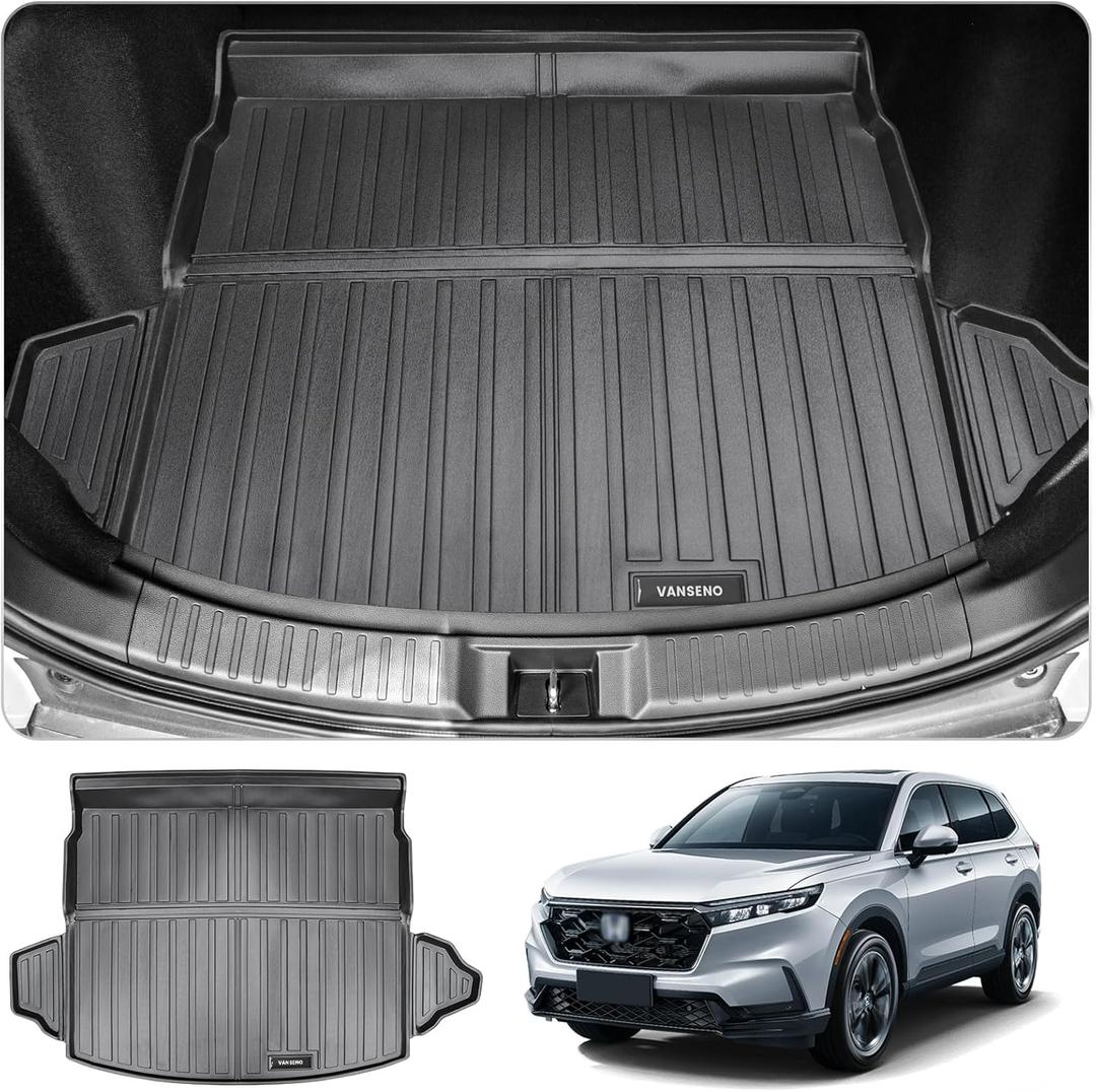 Vanseno Cargo Mat Compatible with 2023 2024 2025 Honda CRV Trunk Mat Cargo Liner All Weather Protector TPE Rubber Mat for Honda 2023 2024 2025 AccessoriesNon-Hybrid
