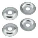 MEETOOT 4PCS Arbor Washers for Bowl Type Bench Grinders Flangeless Disk Hole Diameter 10mm Embossing Pad for Polishing Steel Wire Wheel Grinding Wheel