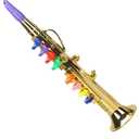 Kids Trumpet Toy – Educational Musical Instrument with 8 Color Coded Keys, Beginner Friendly Learning Toy for Children, Interactive Song Teaching Equipment | Home School Music Class