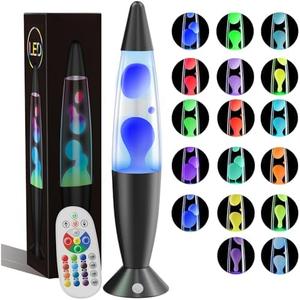 Black Liquid Motion Lamp 17 Colors Changing Lamp LED Night Light for Adults & Kids 13.5 Inch Pink Blue Red Green Purple Small Relax Mood Nightlight Table Lamp for Kids Room, Bedroom,Office Home Decor