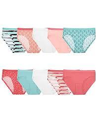 Fruit of the Loom Girls EverSoft Hipster Underwear (Size 12, S, Pack of 20) Fruit of the Loom Girls EverSoft Hipster Underwear (Size 12, S, Pack of 20)