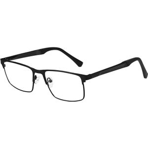 Dollger Blue Light Blocking Glasses for Men Computer Gaming Glasses Rectangle Metal Frame Anti Eyestrain Eye Protection (C1:black)