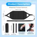 2 Kit Wheelchair Footrest Hammock with Storage Pouch, Adjustable Leg Rest Footrest Hammock, Portable Hanging Foot Sling Replacement for Airplane Wheelchair Essential Accessories