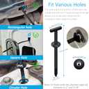 2 x Nylon Universal Cable Tie Buckles - Multi-functional T Rivet Zip Ties, Automotive Zipper Clips for Car Daily Repair, Fender Liner, Bumper Retainer, Door Panel Fastener (50Pcs)