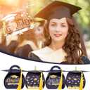 Spakon 30 Pcs Graduation Cap Gift Box Graduation Party Favors Candy Boxes Treat Box with Tassel Table Centerpieces Class of 2026 Grad Decorations(Purple, Gold)
