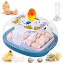 Egg Incubator, 16 Eggs Incubator with LED Display, Auto Egg-Turning, Auto Temperature Control, Egg Candler, for Hatching Chicken Goose Pigeon Quail Duck