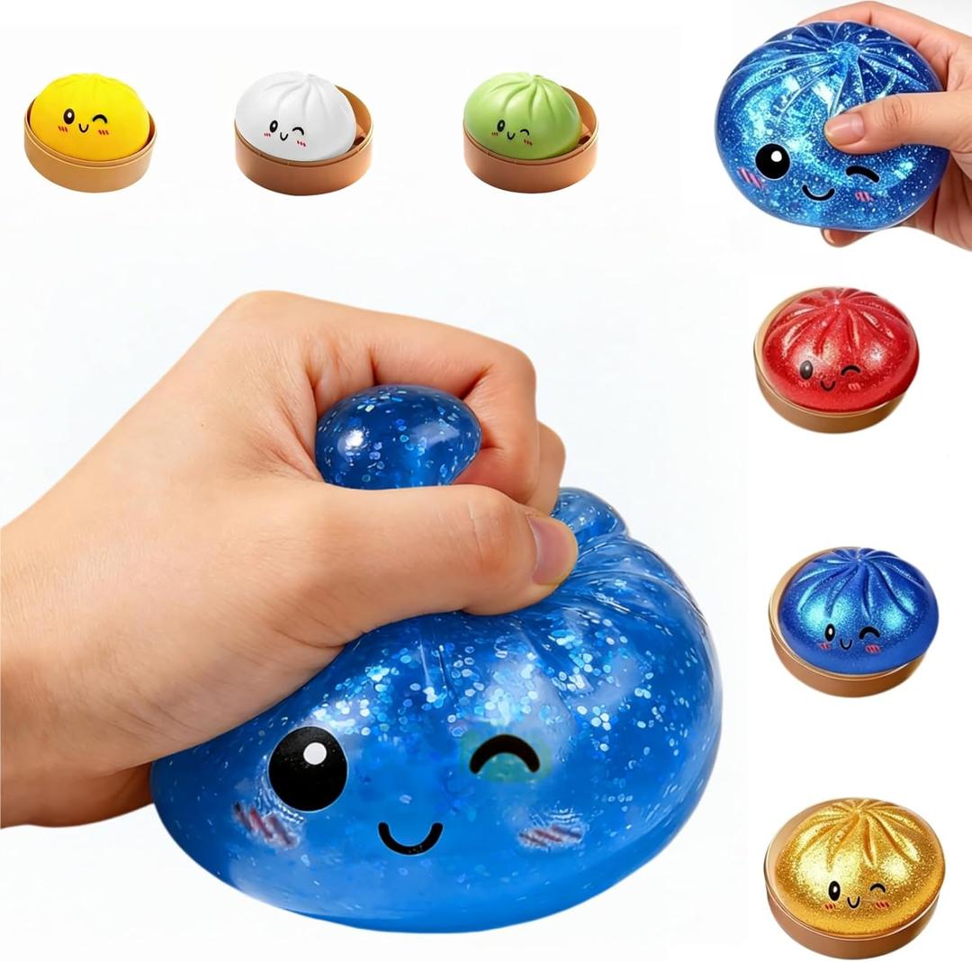 2026 New Glitter Squishy Dumpling (Glitter Blue)