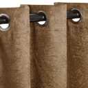Superior Blackout Curtains, Insulated, Sun Blocking Curtain for Bedroom, Farmhouse, Living Room Window, Thermal Woven, Senna Collection, Set of 2 Panels, 6 Grommets, 42" x 84", Brown