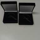 2Pcs Coin Display Case Velvet Black Challenge Coin Storage Presentation Box for Commemorative Coins Medals, 1 Slot, 50mm