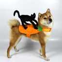 Dog Saddle Halloween Costume Funny Cat Riding Costume Pet Clothes Riding Horse Modeling Dress Up Cat Knight Cosplay Costume for Small Medium Dogs (Large)
