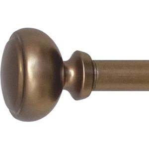 Fairbanks II 18-36 Inch Adjustable Curtain Rod Set, 1 Inch Diameter in Dark Bronze