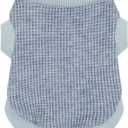 Cozy and Functional Dog Shirts for Small Puppies: Stretchable Blue Attire with Easy-On Design, Ideal for Chihuahuas and Yorkies - Enhance Comfort and Playfulness on Chill Days Large (9~17lb) | Chest(~17.5")