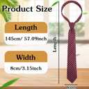 Polka Dot Tie for Men, Black and White Skinny Tie for Formal Wedding Business Casual Cosplay Graduation (Red)