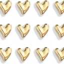 12PCS Refrigerator Magnets Gold Magnets for Fridge 0.83in Small Love Heart Cute Decorative Magnet Set for Home Kitchen Office Whiteboard Decor