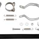 Motorcycle Muffler Mid Pipe, Muffler Adapter Connect Pipe Compatible with Kawasaki Ninja 400 Z400 2018 2019 2020 2021 2022 2023 Ninja 500 2024