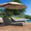 jela Outdoor Sofa, Waterproof Folding Lounge Chair and Sofa, UV Resistant Patio Sofa with Machine Washable Cover, Soft Foam Outdoor Bed Pool Lounge Chaise Chairs (Darkgrey), 35 inches x 30 inches x 28 inches