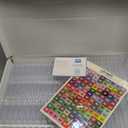 ARTDOT 60-Piece Diamond Art Storage Trays Kits for Adults with Lids, 2-in-1 Stackable Diamond Painting Accessories and Tools (White)