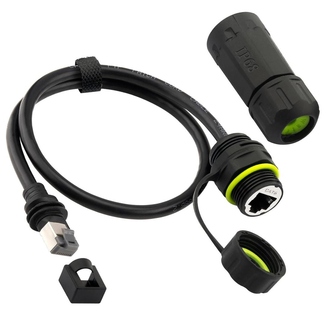 Waterproof Ethernet Adapter for Starlink Gen 3 and Starlink Mini, Starlink Gen 3 Cable Extension Adapter, Starlink Standard to RJ45 Coupler for Starlink V3/ Mini Dish and Router 2 PCS