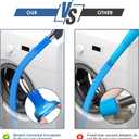 2 Pieces Dryer Vent Cleaner Kit Compatible with Most Vacuum Cleaner, Dryer Lint Brush and Vacuum Hose Attachment with Universal Connector, Quickly Lint Remover (Blue)