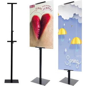 HUAZI Poster Stand Pedestal Sign Holder Stand Display with Base for Indoor Outdoor,Double-Sided,Black