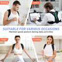 Posture Corrector for Women and Men, Adjustable Back Brace Posture Corrector for Upper & Mid Spine Support, Breathable Back Brace for Improving Neck, Shoulder and Back Posture Pain Relief (Black)