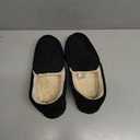 Lulex Moccasins for Men House Slippers Indoor Outdoor Plush Mens Bedroom Shoes with Hard Sole (9, Black)