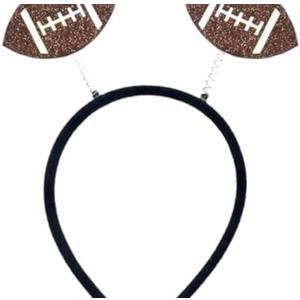 3 x AIUPUOC Football Headband for Women Cute Football Design Headband Head Boppers Sports Hair Accessories for Football Mom Fans Game Day Cheer Hairband Non Slip 1Pcs (Brown B, Average)