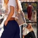 Neer 3 Pack Women's Wide Leg Sweatpants Yoga Baggy Lounge Pants Travel Cozy Workout Drawstring Loose Joggers with Pockets (S)