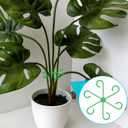 8PCS Plant Stem Supports for Indoor Plants, 4 Sizes Climbing Houseplant Stem Holders, Green Plastic Reusable Flower Trellis Stem Stabilizer, Plant Accessories for Flower Indoor Outdoor Garden